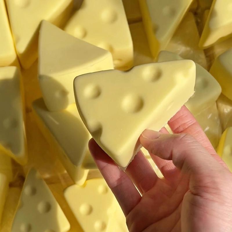 Soap Squishy Simulation Cheese Biscuit Cookies Bread Squishy Ornament Soft Soap Ball Squishy Stress Ball Cheese Squishy