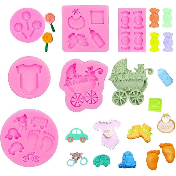 Rolin Roly 3PCS Butterfly Fondant Silicone mold Butterflies Cake Molds 3D Animal Candy Mould 3 Cavities DIY Decorating Desserts Mould for Jelly