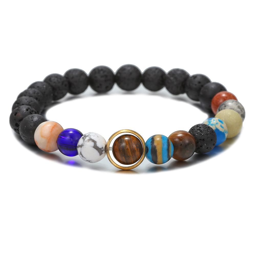 JYL TS Bracelet  Men's Volcanic Style Braided Design Fosters Stability