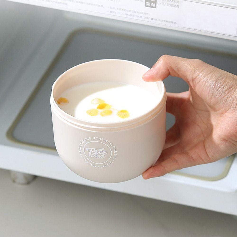 500/600ml Overnight Oats Jars Stainless Steel Storage Bottles  For Breakfast Oat Milk Fruit Salad