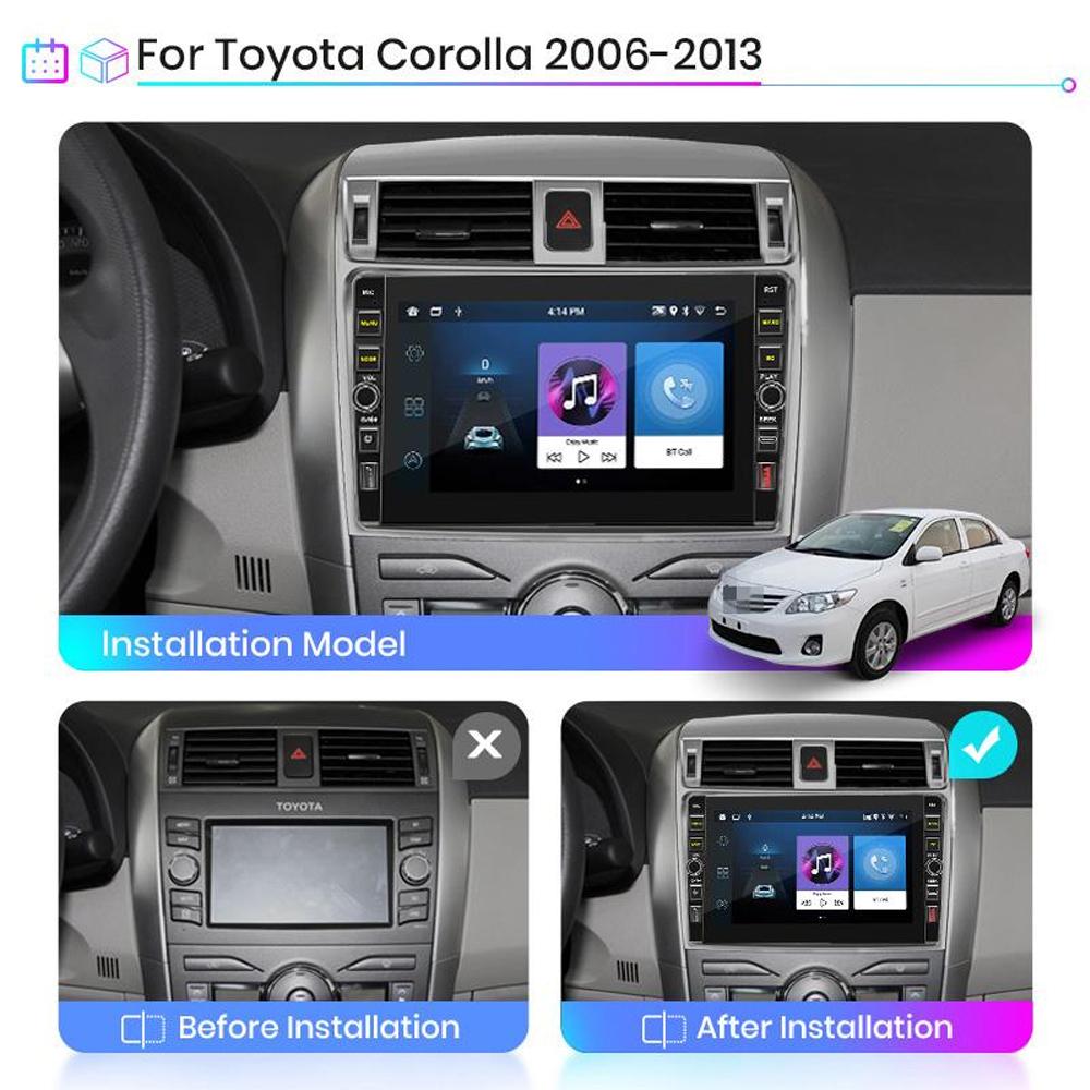 8 Inch For Toyota Corolla E140 E150 2006-2013 With Button Knob Android Car Radio Multimedia Player Navigation Stereo GPS 2 Din Carplay 2+32GB