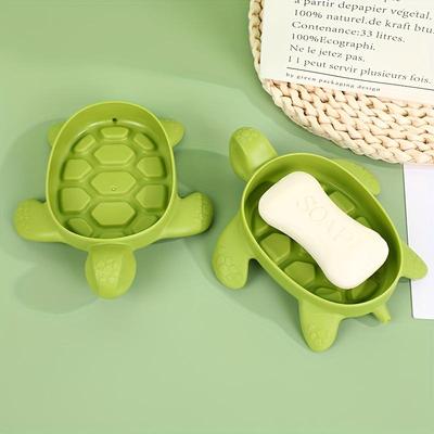 Boîte à savon tortue verte, bon marché et durable.