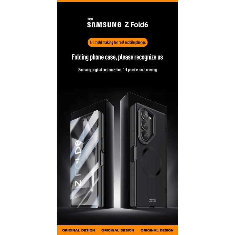 Hard PC Hinge Protection Phone Cover for Samsung Galaxy Z Fold 6 Case with Screen Protector Bracket