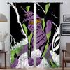 Set Of 2 Elegant Curtains Evvangelionn Partition Halloween Decoration Shades Kitchen Living Room Curtain Light Blocking For Sitting Made Polyester