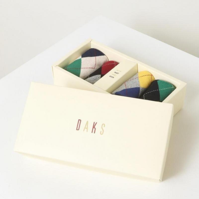 DakS Men S Ankle 4 pairS Set Check Pattern dbSS4f901bk