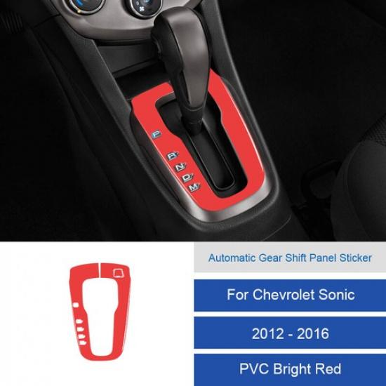 Carbon Fiber Bright Black Automatic Gear Shift Sticker For Chevrolet Sonic 12-16