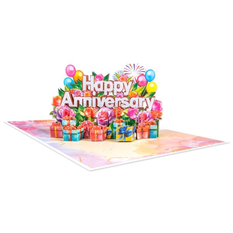 3D Popup Happy Anniversary Card Romantics Wedding Anniversary Greetings Cards Love Card for Wife Husband Partner Friend