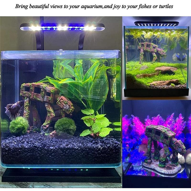 Dekorace akvárií Star Wars Akvarijní příslušenství Malé až velké Akváriové pryskyřice Dekor pro Betta Úkryty zlaté rybky Jeskyně Skrýt ozdobné pozadí