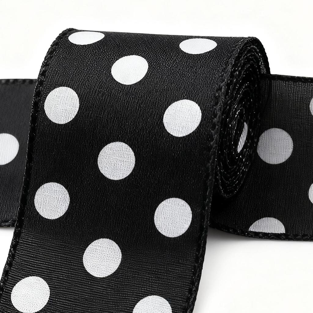 5-yard Black And White Checkered Linen Ribbon Christmas Wreath Ribbons Christmas Tree DIY Bow Ribbon Holiday Home Decoration