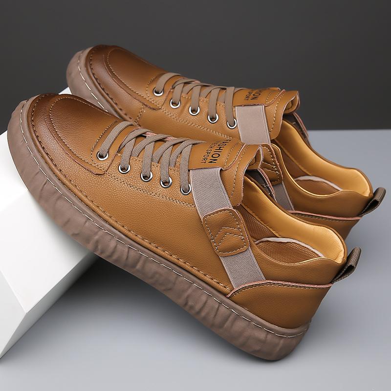 New Arrival Genuine Leather Mens Oxford Shoes Breathable Outdoor Sneakers Handmade Antiskid Casual Shoes Versatile Walking Shoes