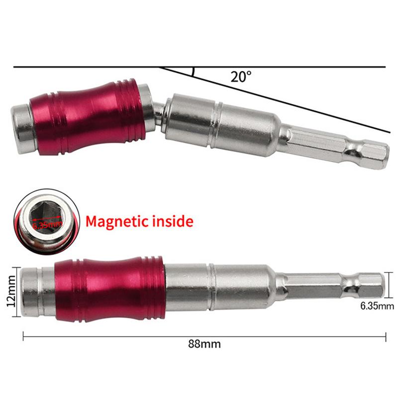 1/4 Inch Hex Magnetic Screw Drill Tip Quick Change Locking Bit Holder Drill Screw Tool Drive Guide Drill Bit Extension Rod
