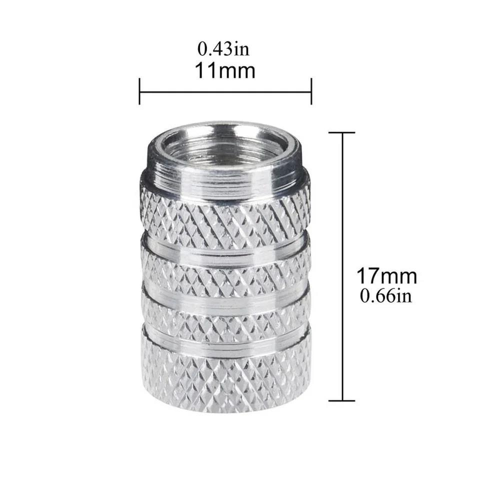 4PCS Aluminum Valve Stem Caps - Universal Fit for Car/Truck Wheels - Rustproof Tire Air Valve Dust Covers Valve Stems 1