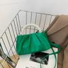 Solid color women's bag, summer new cloud bag, fashionable softfaced portable small bag, simple foreign style single shoulder oblique span bag