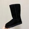 2027 New Design Women Real Sheepskin Leather Snow Boots Natural Wool Fur Lined Winter Warm Shoes Xmas Classic Casual Flat Boots
