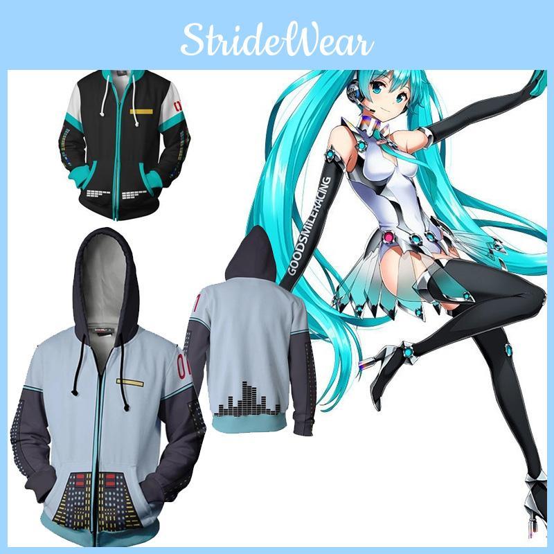 Cozy Anime Hatsune Miku Vocaloid Hoodie With Vibrant 3d Graphic Design For Comfort