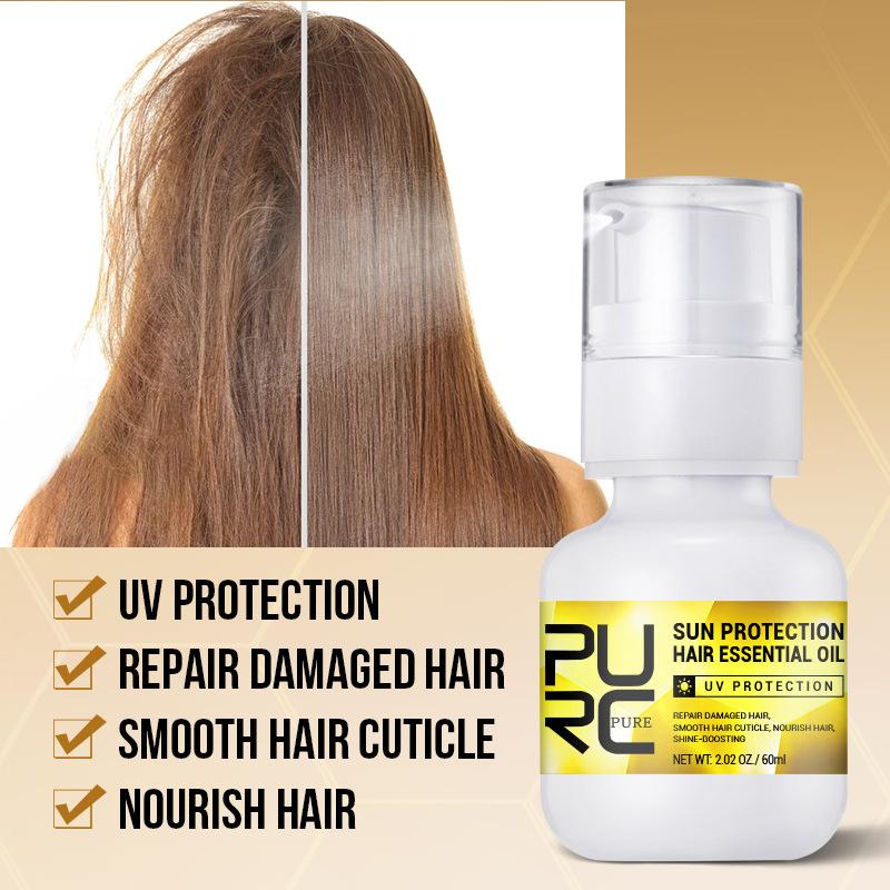 PURC Hair Care Oil, Improve Hair Dryness Essence, After Sun Repair, Wash Free Hair Care Essential Oil