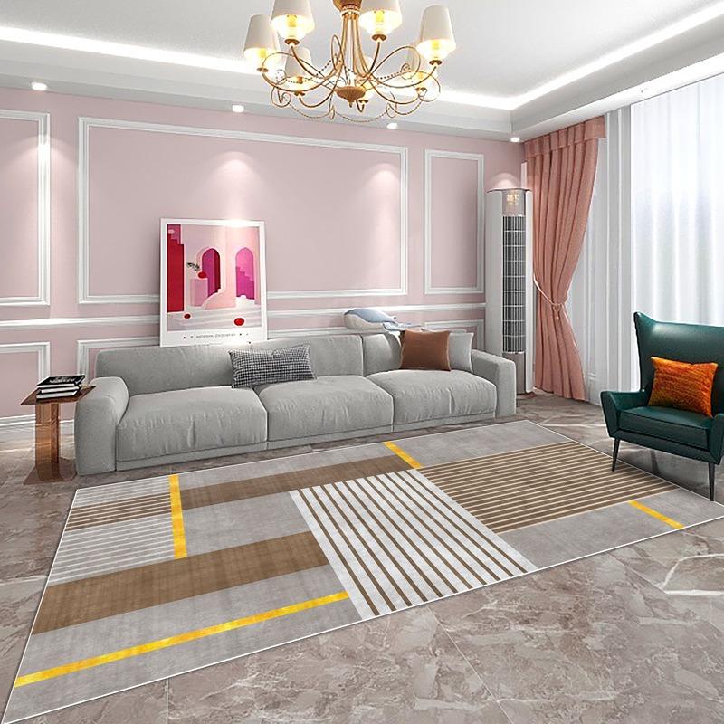 Modern Simple Design Printing Carpet for Bedroom Living Room Decor Home Hotel Entrance Doormats Kitchen Lounge Washable Area Rug