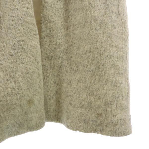 VINTAGE 70s knit coat L Gray Women Used