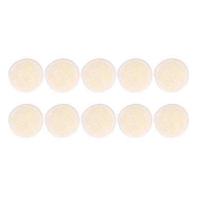 10pcs Loofah Facial Exfoliating Pads Round Shaped Reusable Gentle Scrubbing Makeup Remover Face