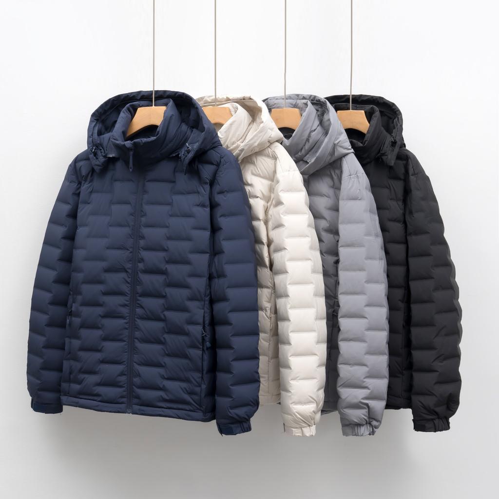 Down outdoor light down jacket men's autumn and winter short hooded light top jacket