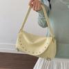 IELGY Ladies Rivets One-Shoulder Underarm Bag Commuter All-Match Portable Pillow Bag
