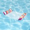 Water Hammock Swimming Mattress Inflatable Pool Deckchair with Striped Net 120x70 Cm