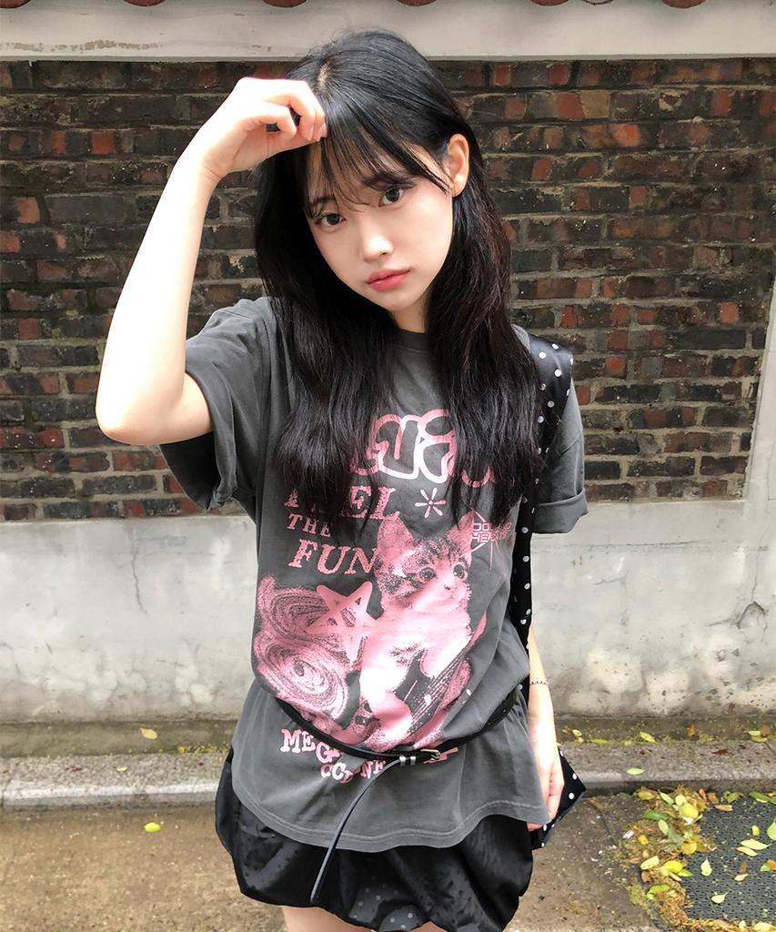 CAVISH Mega Cyclone Pigment Ss Tee Charcoal(Cv2Dmut524A)
