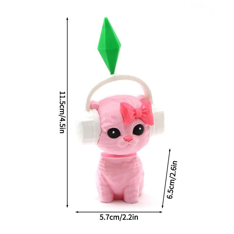 3D Printed Ornament Cartoon Cat Desk Accessories Office Accessories Car Interior Decorations Room Decor