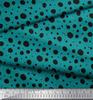Soimoi Purple Japan Crepe Satin Fabric Black Dots Print Fabric by the Metre 42 Inch