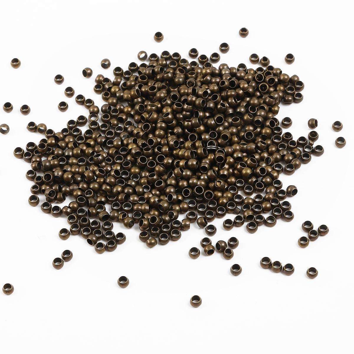 

100-500 шт., свободные бусины с микро пробкой, нескользящие медные бусины-прокладки, фурнитура для ювелирных изделий своими руками 3.5mm 200pcs