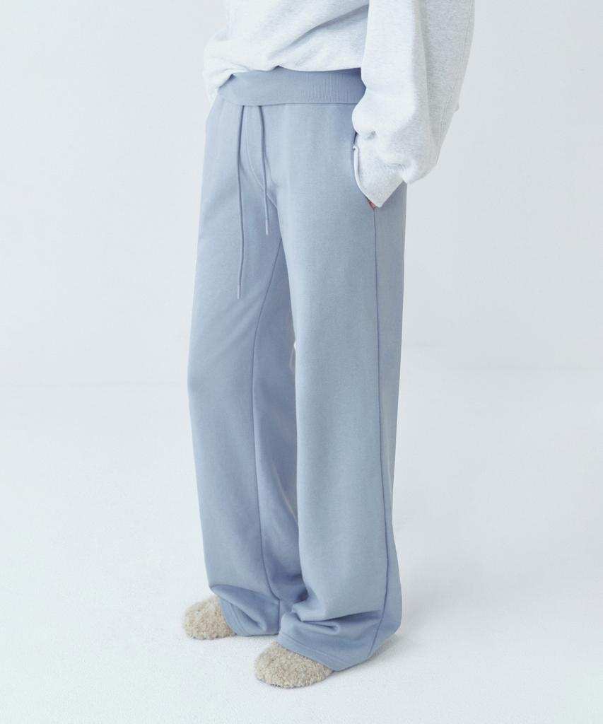 CITTA Every Day Relaxed Wide Band Boot-Cut Pants_Ctb559(Sky Blue)