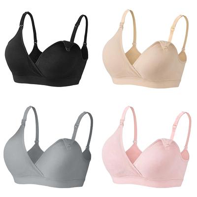 Women's Maternity Pregnancy Seamless Breastfeeding Bras No Underwire  Adjustable Straps Breast-Pumps Holding And Nursing Bra