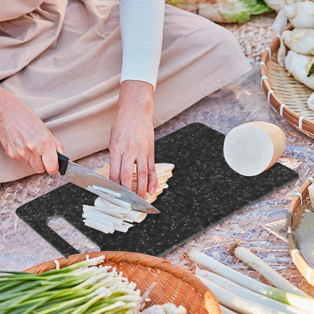 Cutting Boards Non Slip Granite Cutting Board with Easy Grip Handle Dishwasher for Food Fruits Vegetables Home Chopping Board