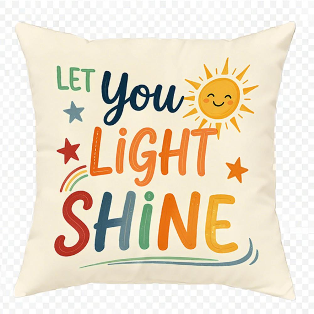 1/4Pcs Colorful Motivational Printable Pillowcases For Inspirational Home Decor Sofa Cushion Cover Home Bedroom Room Decoration
