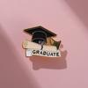 Graduation Brooch Bachelor Hat Shape Graduation Photos Pin Finishing Touch Suit Lapel Badge Graduation Season Accessory