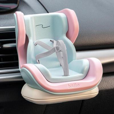 Mini autosedačka pro panenku Dekorace do průduchu Sedátko pro panenku Displejová židle pro panenku 10-17 cm Model autosedačky Ornament do interiéru auta pro panenku