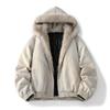 Parker Workwear Cotton Jacket Men and Women Section of The Fall and Winter Hair Collar Cotton Jacket Thickened Couples Paragraph Hooded Cotton Jacket
