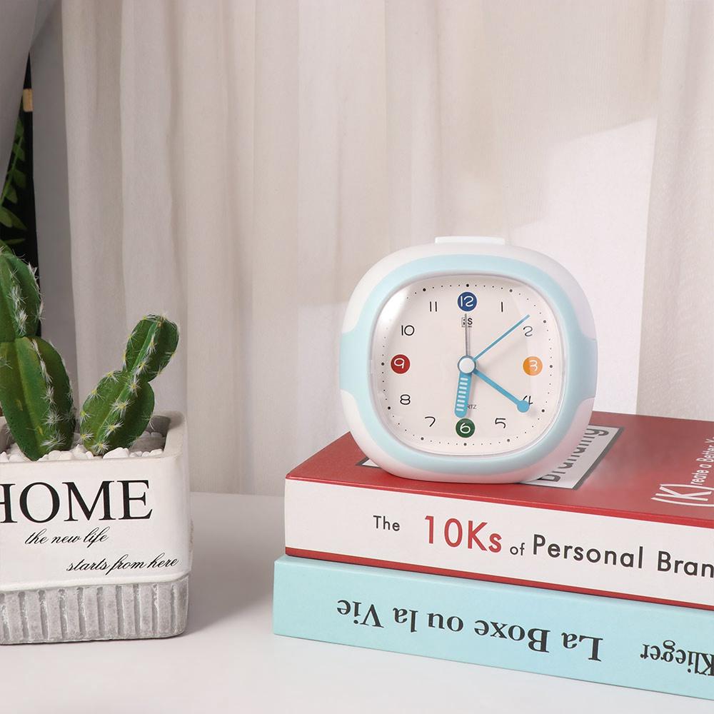 Anti-drop Alarm Clock with Night Light Tabletop Clock Cute Children Desktop Clock Student Learning