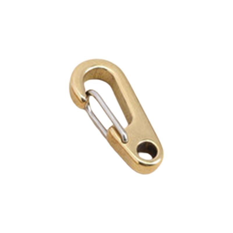 Pure Brass Curtain Clasp Carabiner Clasp for Key Ring Hook for Key Chain Strap Wallet Bag for Sports Fishing Hiking Trav