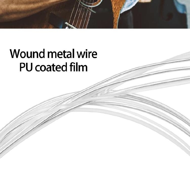 6Pcs/pack Folk Guitar String, Nylon Core Guitar Strings Replacement .028-.043
