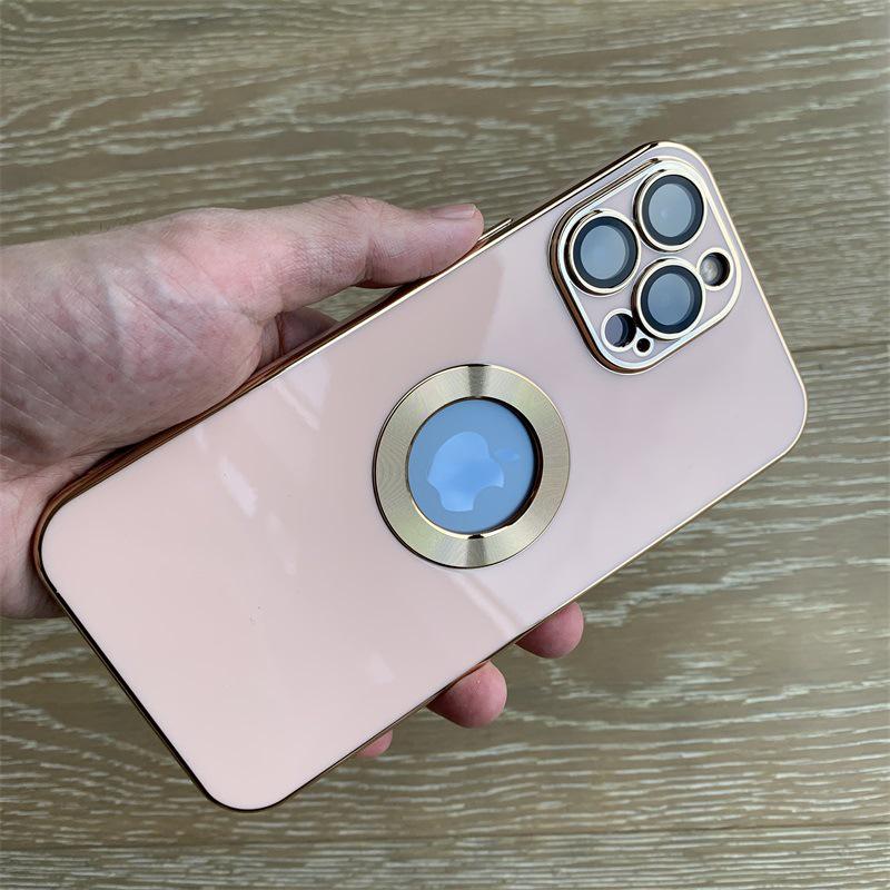 Pupillenlinsen-CD-Muster iPhone Hülle für iPhone 11-14 - Galvanisiertes TPU Einfarbig