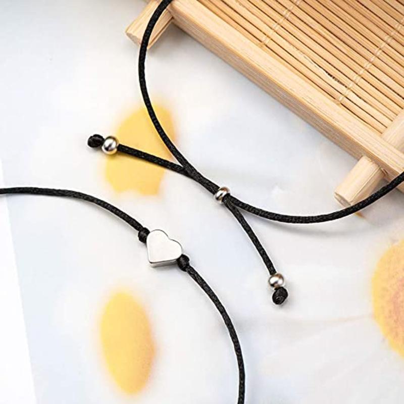 Bff Matching Bracelet for 2/3 Relationship Bracelets with Heart Charm Pendant for Creative Jewelry for Best Friends Coup