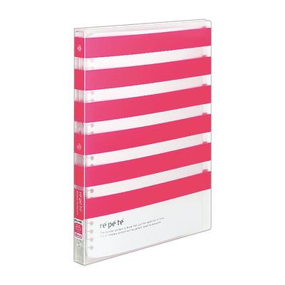 KOKUYO Binder Notebook Repete Slim Type 26 Holes B5 Vertical 15 Inner Papers Pink F-VKB101P