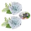 Contemporary Artificial Flower Curtain Fastening Clips Set of 2 Decorative Window Drapery Holders Tieback Straps Buckles