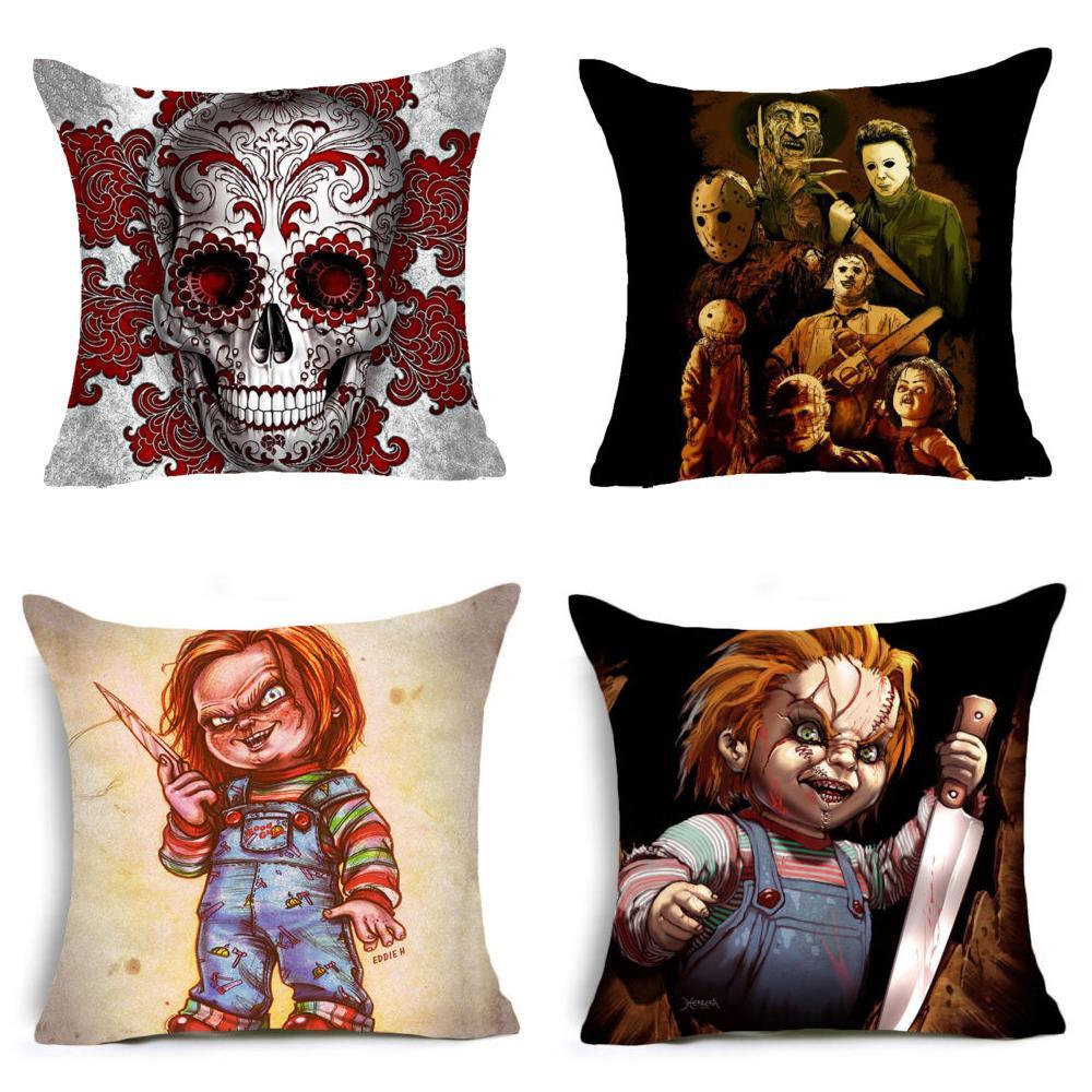 Chucky Good Guy Doll Horror Movie Cushion Cover With Durable Polyester Material