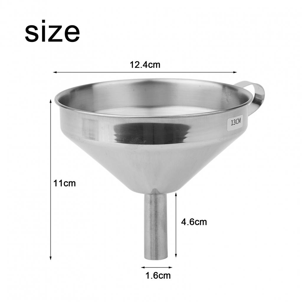 Funnel Liquid Dispenser Silver Spill Tool Stainless Steel