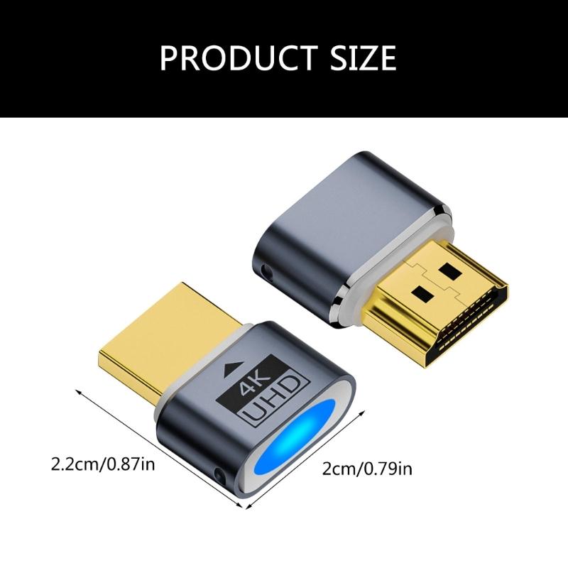 Metall HDTV Dummy-Stecker, High Definition Video-Emulatoren Headless Display-Adapter für verbesserte Anzeige 4K-Anzeige