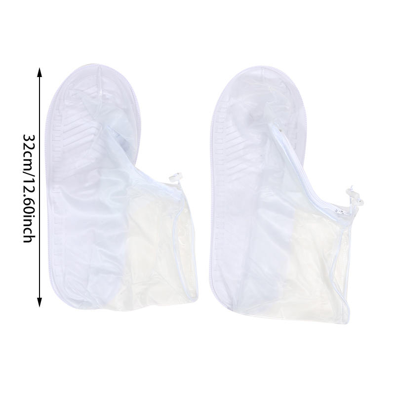 1Pair Anti-slip Wear-resistant Shoe Covers Outdoor Cycling Reusable Foldable Rain Shoe Protectors for Women Men