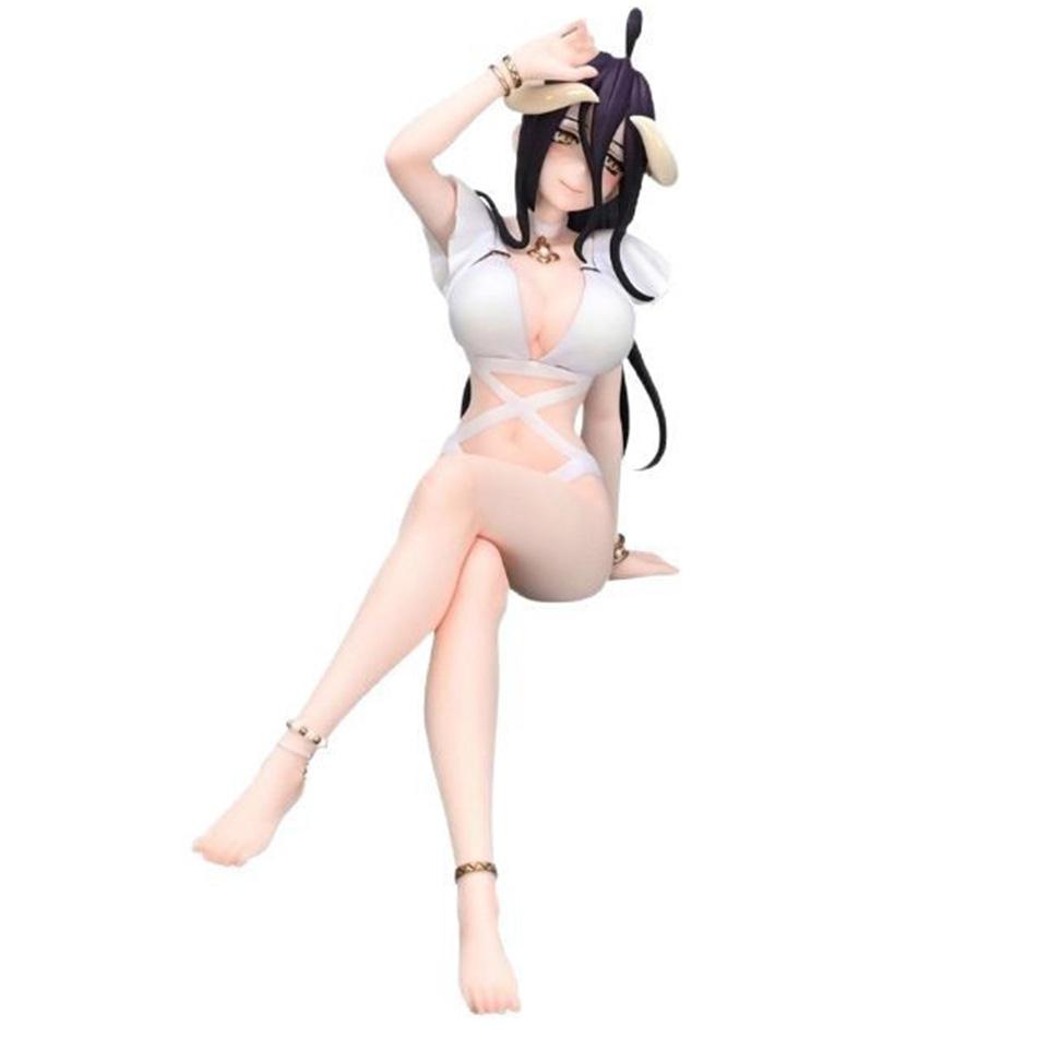 Anime Figure Albedo Sitting Swim Costume PVC Model Toy Adult Collectible Doll Statue Gift