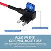 5 PCS Car Additional Circuit Fuse Tap Adapter with 4 x 15A Plug-ins, 12V ATM ATO Blade Pure Copper Wire Fuse Holder, Portable Retrofit Replacement